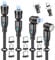 TUNKIA 5Pin Magnet Ladekabel, 3 in 1 Magnetisches Ladekabel 4Stück (0.5m/1m/2m/3m), 360° und 180° Drehba USB 18W Datenübertragungs Magnetisches Kabel für Smartphone