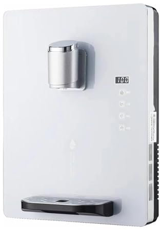2200W Wall-Mounted Mains Fed Unit Water Dispenser, Wall Mounted Office Water Cooler, 3s Quick Heating, One Button Switch, Touch Screen Control, with Child Lock Protection Function, for Home, Office