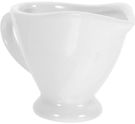 CIYODO Sauciere Aus Keramik Soßenkrug Mit Henkel Milchkännchen Für Soße Milch Honig Kreative Deko Für Kaffeebar Und Party