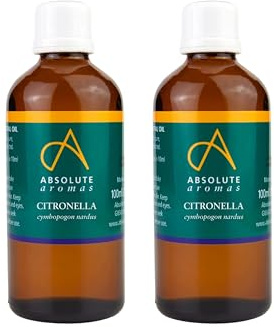 Absolute Aromas | Citronella Essential Oil - 100% Pure, Natural, Undiluted and Cruelty-Free - for use in Aromatherapy and Diffusers, 100ml (Pack of 2)