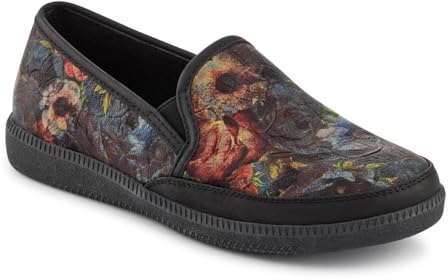 Everyday Slip-On Shoes - Black Floral Size 6