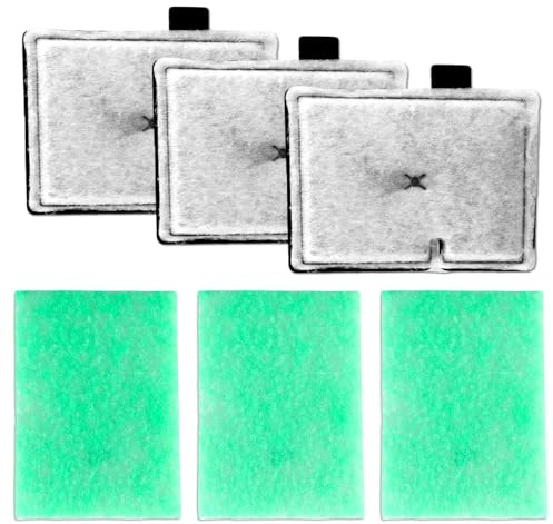 CF1 Filter-Service-Pack, 3 Monate Aquarium-Filterkartuschen, kompatibel mit Interpet CF1 mehrschichtige Filtration für Aquarium-Gesundheit, 3 + 3 Ersatz-Set