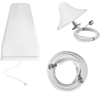 Amplificatore Ripetitore Segnale Telefonico 698-2700MHz 4G 3G 2G LTE CDMA GSM DCS Femmina Set Antenna Interna Ed Esterna Copertura più ampia(Suit 4)