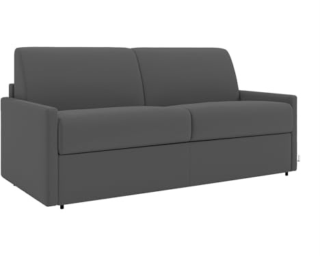 Vente-unique - Schlafsofa 3 Calife - Polyester - grau
