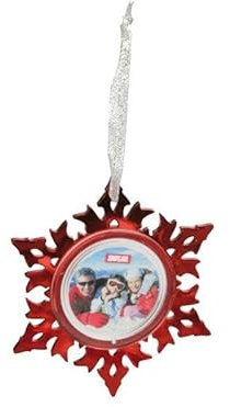 Dörr Anhänger 'Ornament' Schneeflocke rot/silber