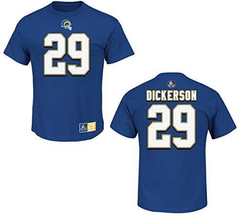 Majestic Athletic NFL Football T-Shirt Los Angeles Rams Eric Dickerson blau Trikot Jersey Receiver II (L)
