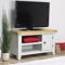 Arklow Painted Grey Oak Small TV Unit | Storage Stand Fully Assembled Cabinet