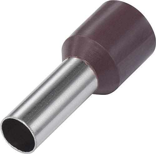 Vogt Verbindungstechnik 469706 Aderendhülse, einfach, 0,14 mm² x 6 mm, teilweise isoliert, braun, 100 Stück