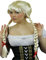 Yummy Bee - Perücke mit Zöpfen - Lang Blond Geflochten - Fasching Karneval Oktoberfest Damen Herren