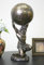 Atlas Holding World Griechische Statue und Schmuckdose, Bronze-Finish