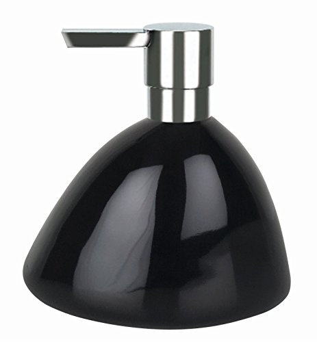 Spirella Seifenspender Etna Flüssigseifen-Spender Polyresin Steinoptik Schwarz 400ml