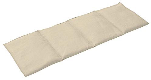 Cuscino riscaldabile - Cuscino con semi di uva 60x20cm. Cuscino termico per forno, microonde e frigorifero (Contone biologico, ecru naturale, diviso en 4 compartimenti)