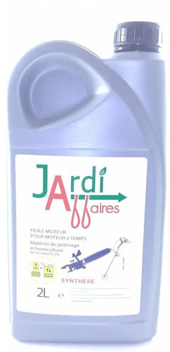 Huile 2 temps semi-synthèse professionnelle Jardiaffaires 2 litres