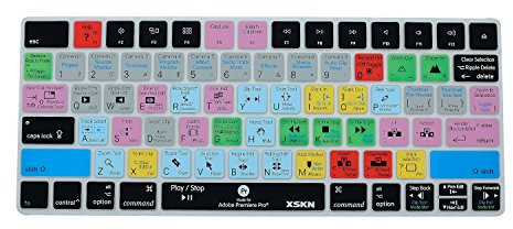 XSKN Premiere Pro CC Shortcut Silikon Tastaturschutz kompatibel mit Apple Magic Keyboard (MLA22LL/A) US-Layout