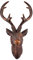 Spetebo Hirschgeweih 10 Ender - Wand Deko in Bronze Optik 30x15 cm - Hirschkopf Skulptur Jagd Geweih