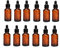 12 pcs 20 ml 19 gram d'huile essentielle de verre vide rechargeables Ambe Bouteille Fiole à nourriture avec verre Pipette Dropper