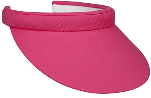 Lipodo Visor Sport Cap Schirm Unifarben Baumwolle Frotteeband Damen Golf Tennis Freizeit Sommer pink One Size