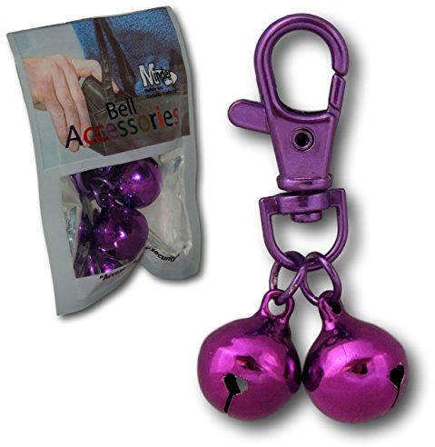 Minder Bell Accessories Handbag Purse Keys Wallet Phone Theft Pickpocket Holiday Twin Security Alarm Bells Attachment (Purple)