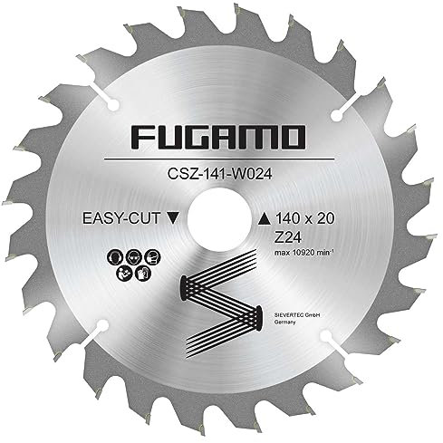 Hartmetall - Kreissägeblätter 140 x 20 mit 16, 18, 24, 30, 40 Zähnen, Reduzierstücke: 16/12,75 mm (24 Zahnanzahl)