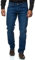 JEEL Herren-Jeans - Regular-Fit Straight-Cut - Stretch - Jeans-Hose Basic Washed 03-blau 32W / 32L
