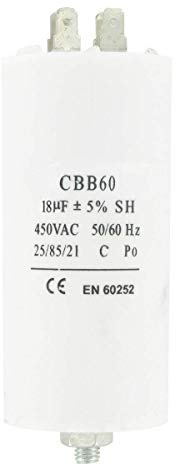 Paxanpax PLD051 Universal fitting Capacitor 18uF / 18MFD, 450VAC