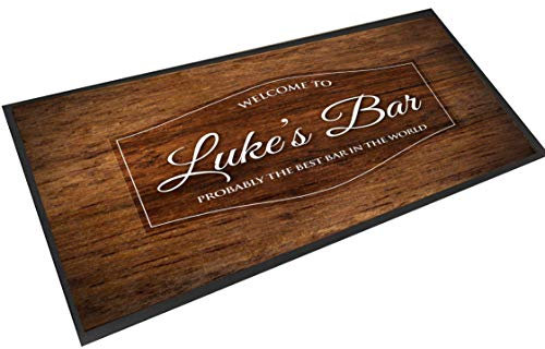 Personalisierbare Bar-Läufermatte – Holzeffekt, Bar-Zubehör, Bierdeckel-Läufer