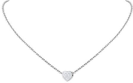 FindChic Mädchen Goldkette mit Buchstabe M Anhänger Freundschafts Namenskette für Mutter Paar Pärchen