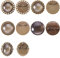 nbeads 50-teilige Legierungsbrosche, runde Broschen Broschenzubehör mit Glas-Cabochons für die Heimwerkerherstellung, antike Bronze, Tablett: 25 mm