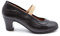 Malaca - Zapato Profesional de Baile,de Piel,Cierre de Goma elástica,tacón,Suela con Clavos,Grandes DE Talla para: Niña Color: Negro Talla:35