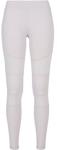 Urban Classics Leggings, Sportivi a Vita Alta con Inserti Mesh Elasticizzati con Vestibilità Regolare e Gamba Affusolata, da Donna, Bianco (Softlilac), XL