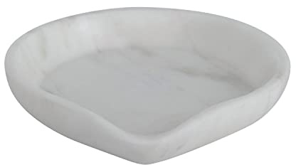 Bloomingville White Marble Spoon Rest, 5 L x 5 W x 1 H