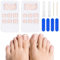 Kiiwah 48 Pieces Faux Ongles Pieds, Orteil Capsule Ongles Français Rose en Acryliqu, Couverture Complète Toe Nails avec Limes à Ongles pour Femmes Manucure, 12 Tailles