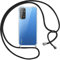 Pnakqil Funda con Cuerda para Xiaomi Redmi Note 11/Note 11S 6.43 Carcasa Transparente Suave TPU Silicona Case con Negro Colgante Cordon Colgar Collar Correa de Cuello Cadena Cordón Fundas