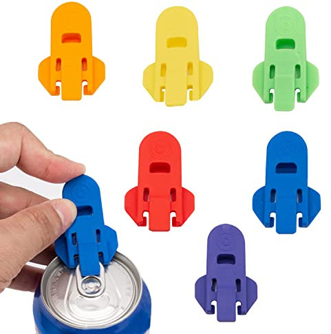 GWAWG Dosenöffner 6PCS Gemischte Farben Manueller Einfacher Öffner für Cola Bier Soda Getränke Sicherheitsring Zug Dosenöffner