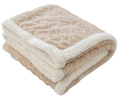 Ergocar Coperta Sherpa, Coperta Pile Doppio Strato Vello, Coperta in Pile di Flanella, Coperta da Divano in Pile Caldo Morbida, per Letto, Divano e Sedie, Facile da Curare