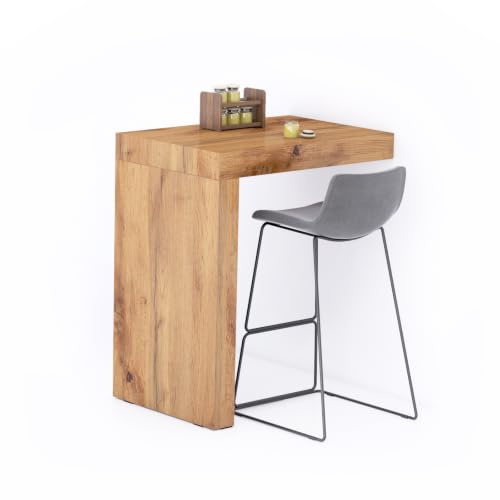 MOBILI FIVER, Evolution Küchenhalbinsel 90x60, rustikale Eiche, Made In Italy