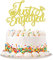 Blumomon 1 Pack Gold Just Engaged Cake Topper Glitter Bridal Shower Cake Pick Decorations for Wedding Engagement Theme Party Decorations