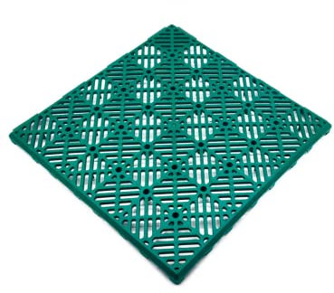 AC - Pack de 2 baldosas de plástico para exterior, antideslizantes, encajan como un puzle, libres de BPA, ideales para jardín, piscina, terraza, fabricadas en España (Verde, 30 x 30 cm)