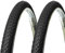2 neumáticos 26 x 1 3/8 (37-590) para bicicleta de carretera negro de goma para bicicleta de piñón fijo Trekking City Bike Holanda Graziella Paseo