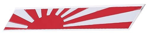 Hemobllo Japanische Flagge Mental Auto-Aufkleber, 4 Stück, patriotische Japan-Flagge, Stoßstange, Aluminium, Auto-Emblem, Metallabzeichen, Aufkleber, für LKW/Auto/ /Boot