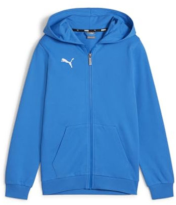 PUMA Jungen Teamgoal Casuals Hooded Jacket Sweat, Ignite Blue-puma White, 128 EU