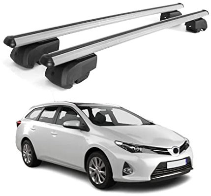 2 Stück Dachträger Gepäckträger für Toyota Auris Touring Sports 2012-2019, Aluminium Auto Querträger Dachreling Relingträger Dachgepäckträger, Gepäckträgerstange Auto Zubehör