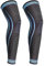 yeloumiss Kniebandage Lang 2 Stück Kniestütze Kompressions Knieschützer mit Rutschfestem Silikon Atmungsaktiv Knieorthese für Männer Damen für Sport Laufen ACL Arthritis (Blau, XL)