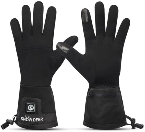 SNOW DEER Beheizbare Handschuhe Liner Wiederaufladbarem Akku Wärmende Beheizte Handschuhe für Herren Damen Handwärmer für Schnee Skifahren Angeln Reiten Radfahren Camping