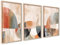 ag.art deco Abstrakt Galerie Wandkunst | 3 Stück 50x70cm mit Rahmen Holz | Geometrische Formen Poster Set Boho Poster Set Druck