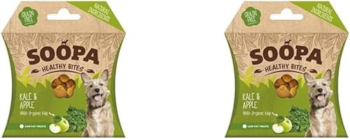 Soopa Kale and Apple Healthy Bites Dog Treat, 50 g (Pack of 2)