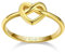 Bestyle Gold Herzring Silber 925, Eheringe Promise Verlobungsring Paar Ring Knotted Heart Fingerring mit Gravur, Hochzeit Valentinstag Schmuck Accessoire, Ringgröße 57