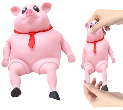 Schweinchen Squeeze Toy, Stress Schwein, Schweine Quetschspielzeug, Stress Spielzeug Schweine Antistress Spielzeug, Squishy Pig, Nettes Rosa Schwein Stress Spielzeug, für Erwachsene und Kinder