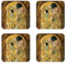 Gustav Klimt The Kiss Untersetzer-Set 4 oder 6 Jugendstil-Ölgemälde (4)
