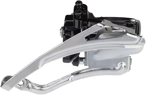 microSHIFT Mezzo Trekking Umwerfer – 7/8-Gang Triple 48/38/28t Band, Schwarz/Silber
